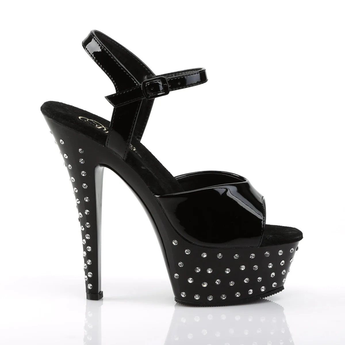 6 Inch Heel STARDUST-609 Black Patent