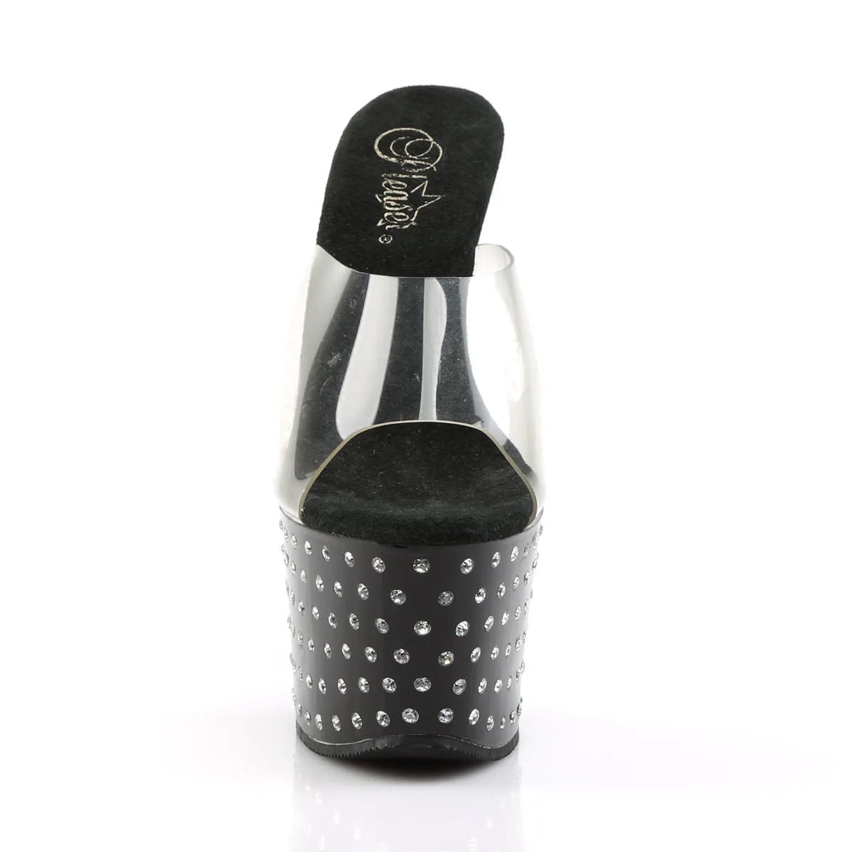 7 Inch Heel STARDUST-701 Clear-Black