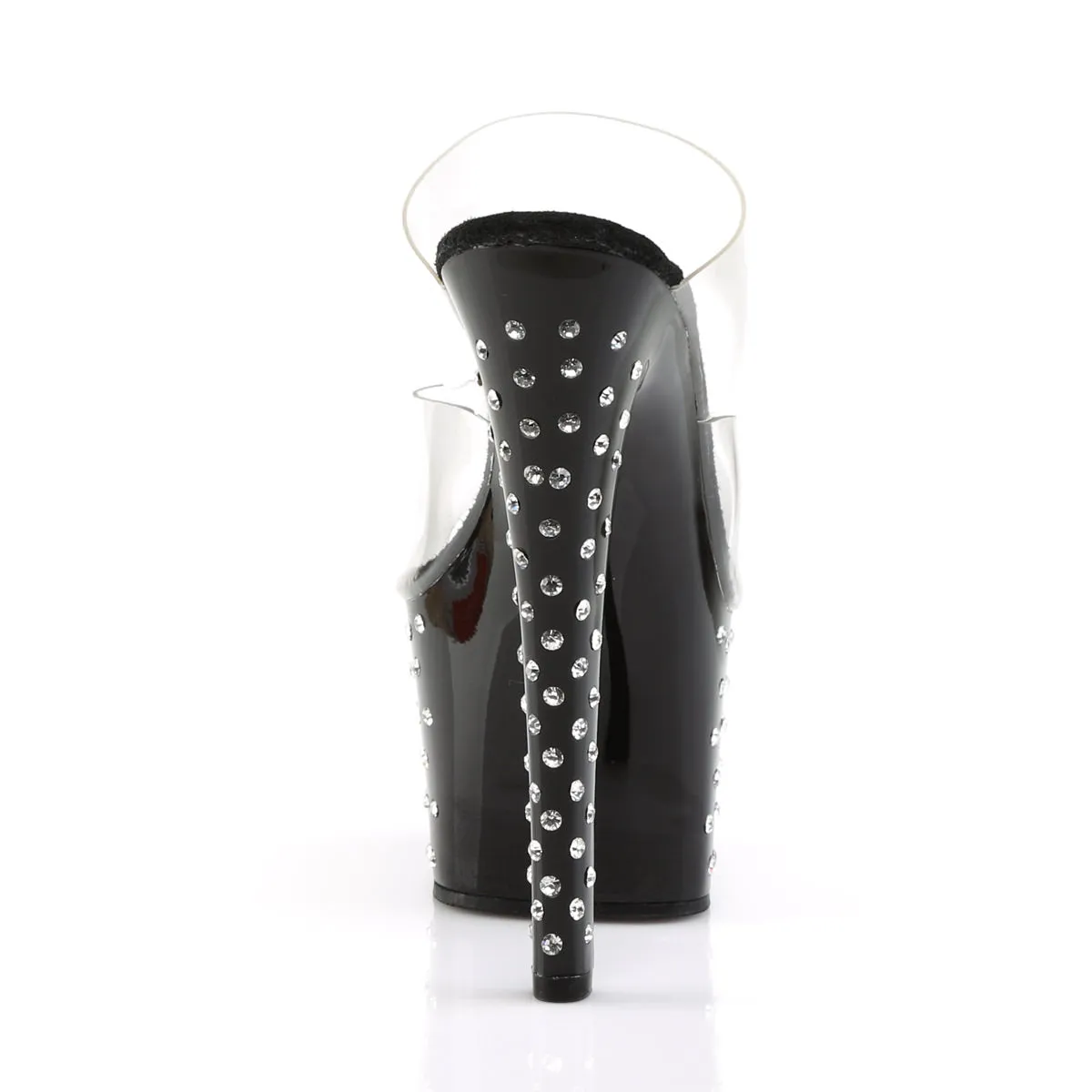 7 Inch Heel STARDUST-702 Clear-Black