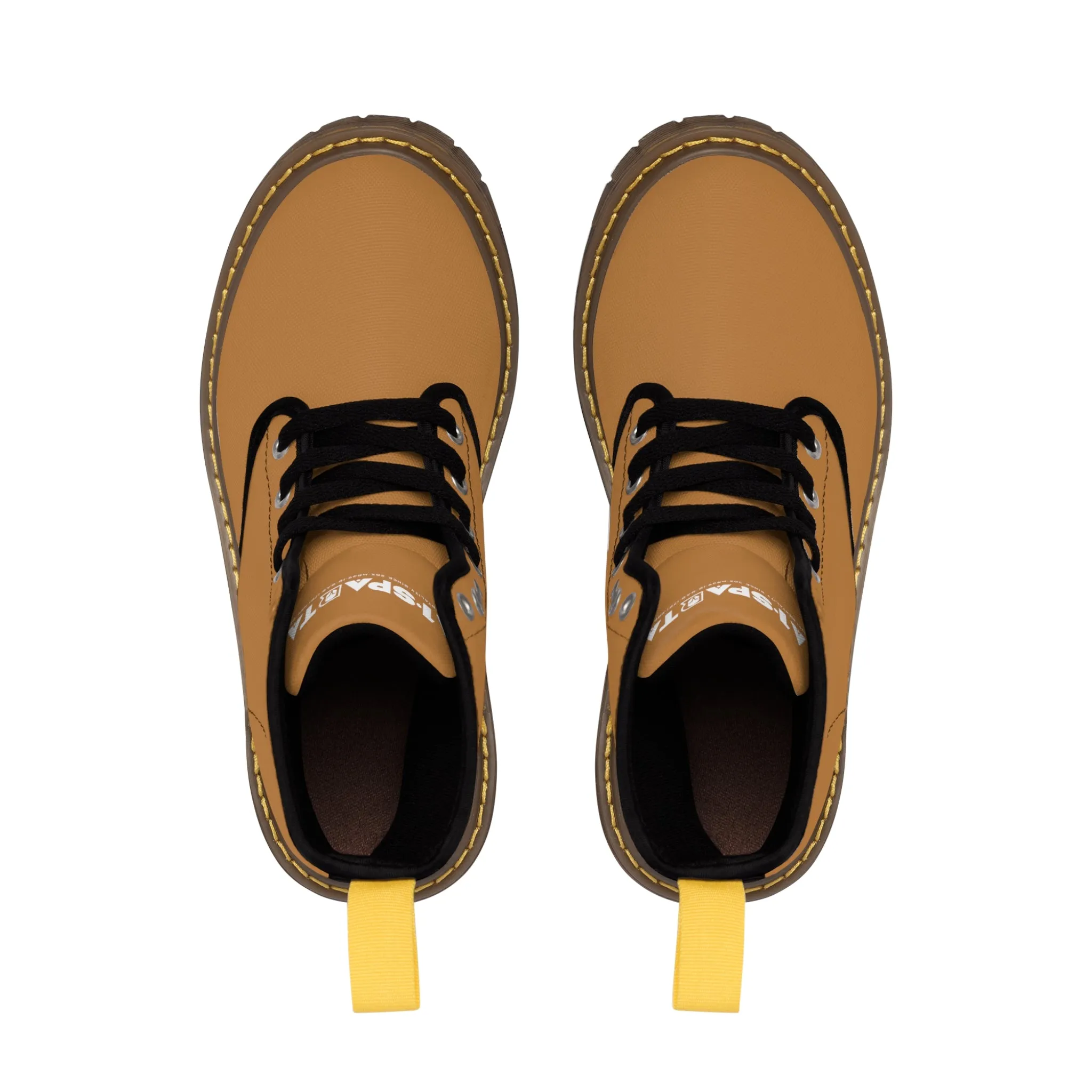 A1-Peace Sparta  Light Brown Canvas Boots AOP