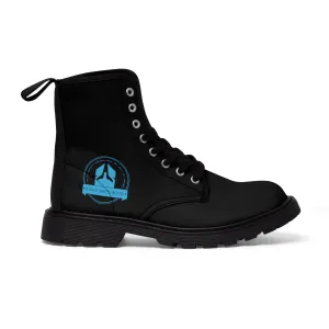 A1Who Dares Wins Black Canvas Boots