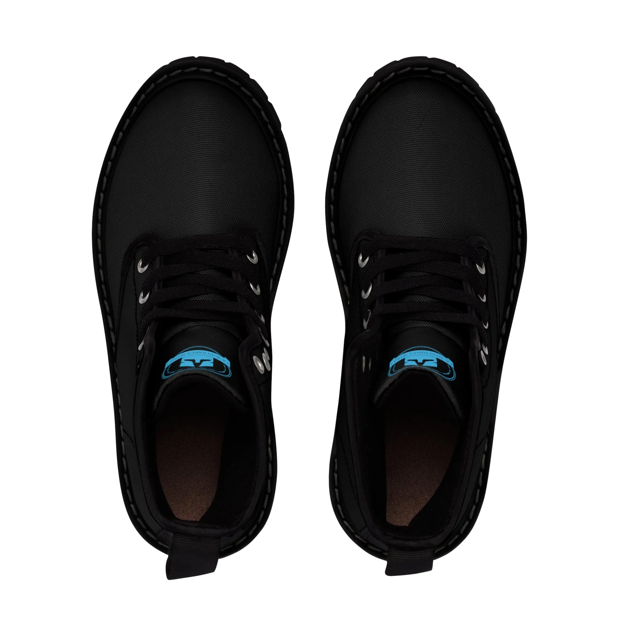 A1Who Dares Wins Black Canvas Boots