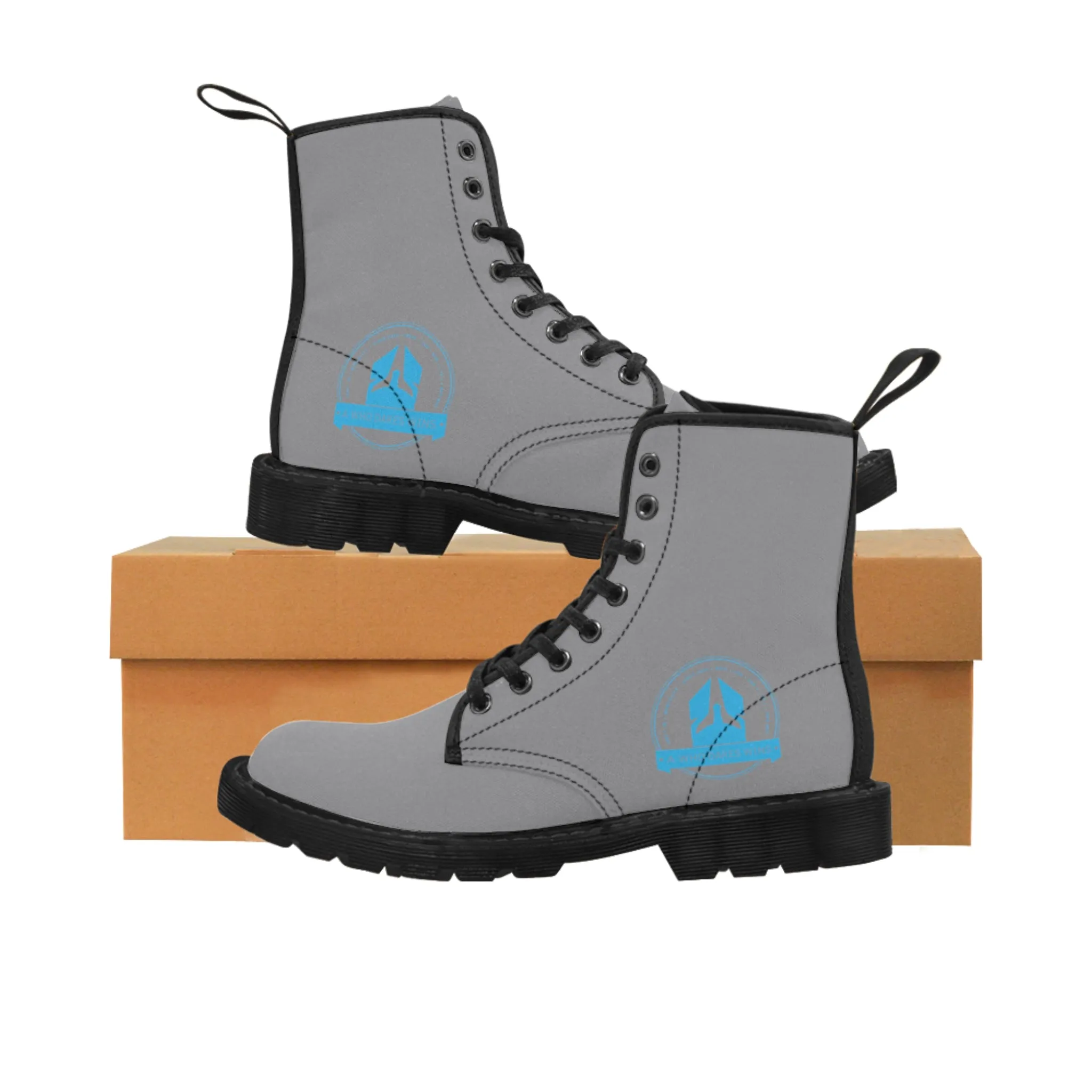 A1Who Dares Wins  Grey Canvas Boots
