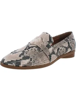 AEROSOLES Womens Beige Cushioned Round Toe Slip On Leather Dress Loafers Shoes M