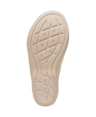 BZEES Womens Yellow 1" Platform Cutout Side Odor Control Cushioned Smile-more Round Toe Wedge Slip On Heeled W