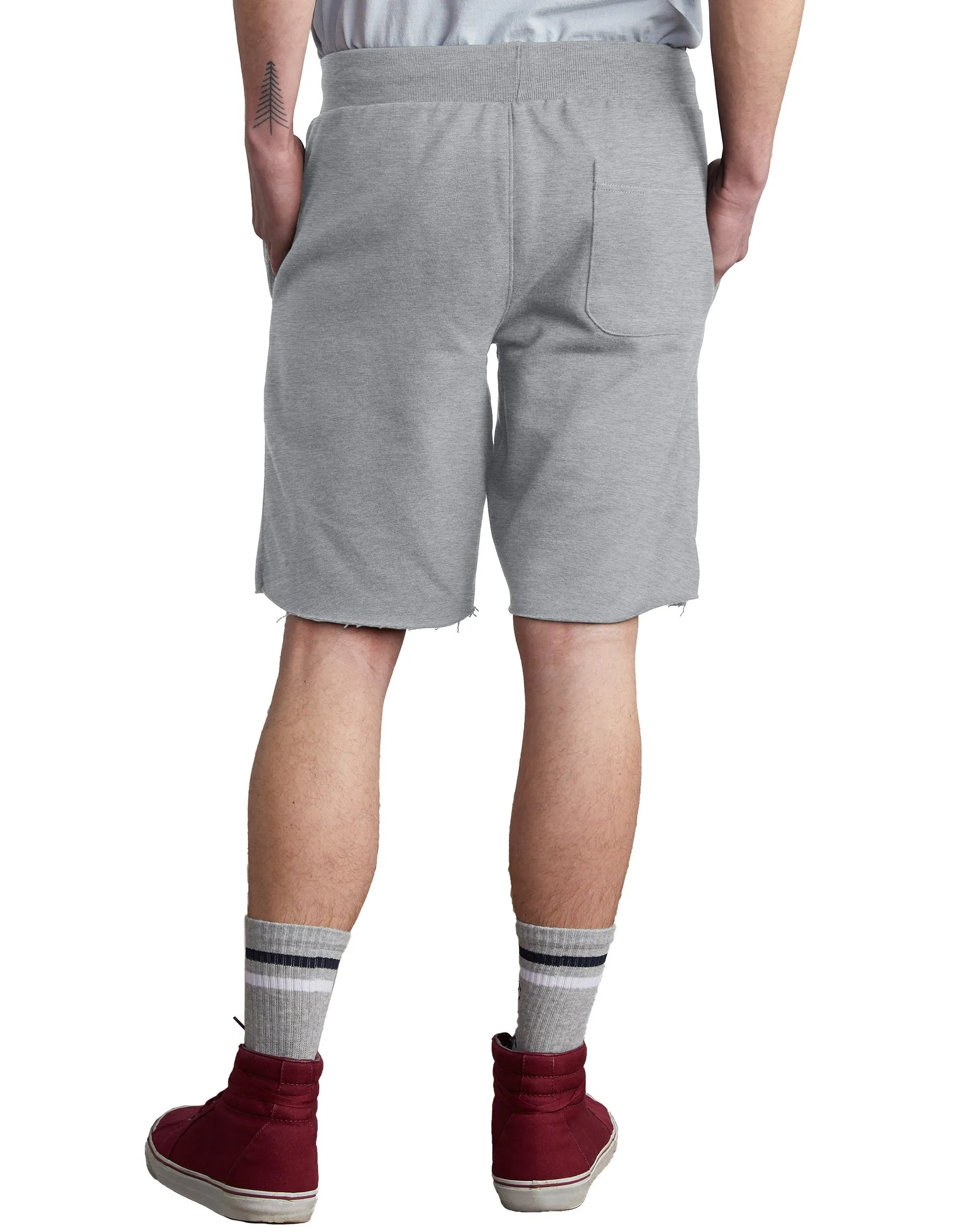 Champion-Reverse Weave Cut-Off Shorts-Grey-89597