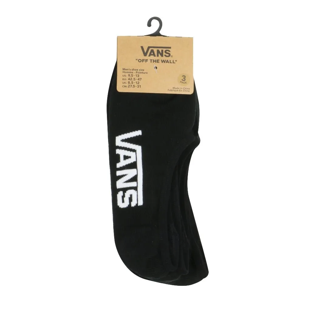 Classic Super No Show Socks 3 Pack - Black