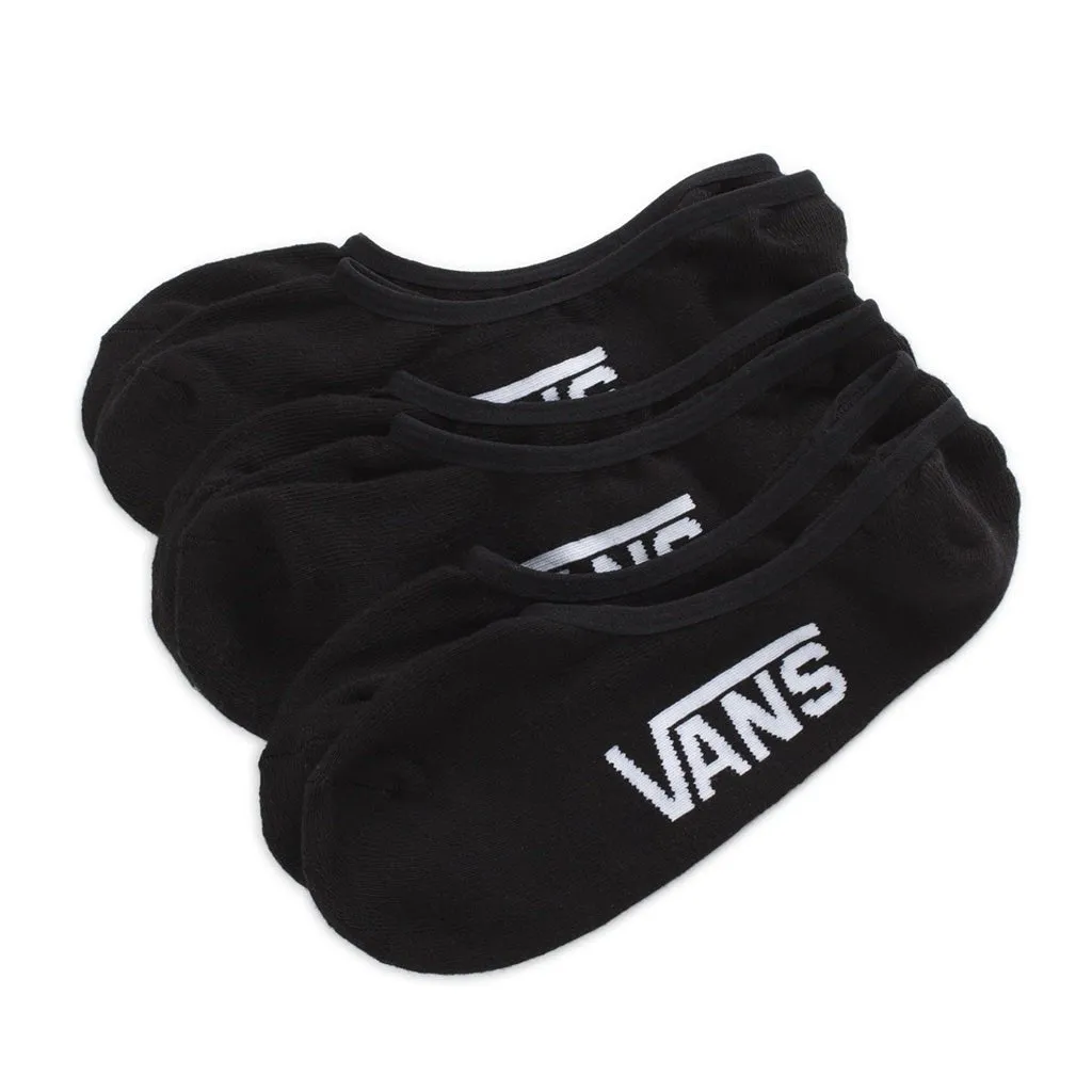 Classic Super No Show Socks 3 Pack - Black