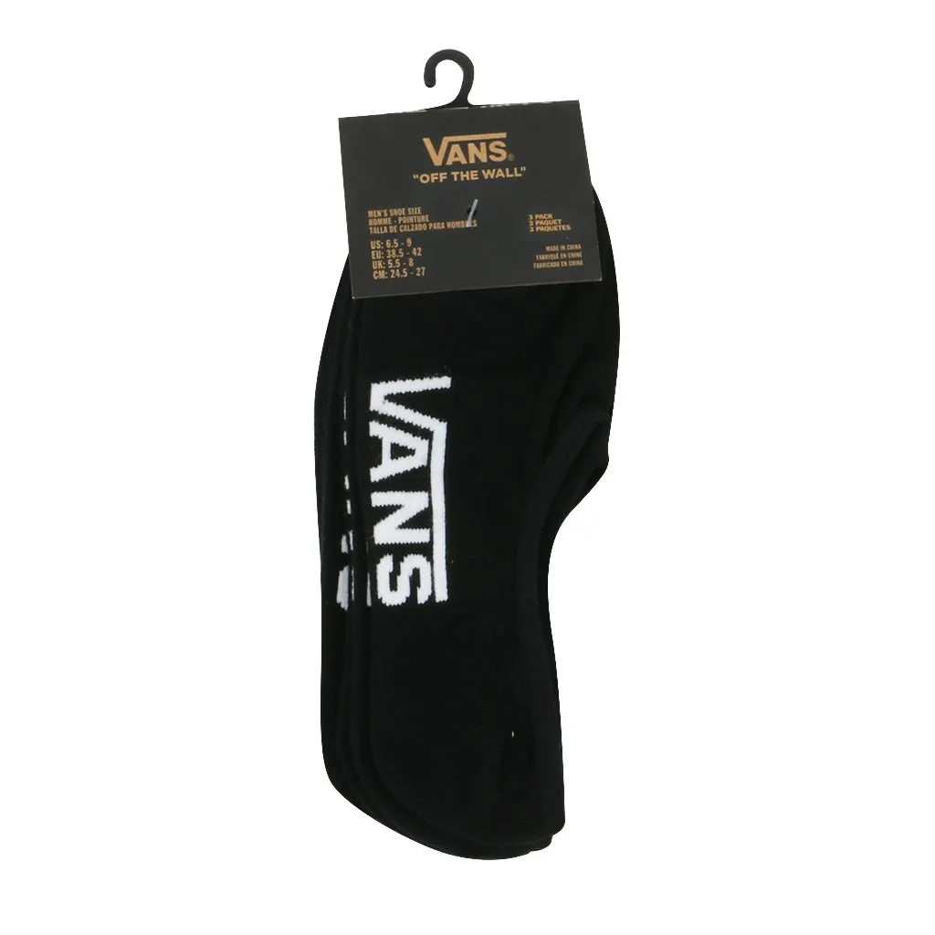Classic Super No Show Socks 3 Pack - Black