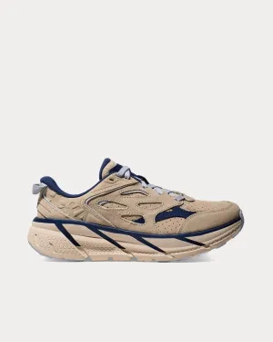 Clifton L Suede Oat Milk / Bellwether Blue Running Shoes
