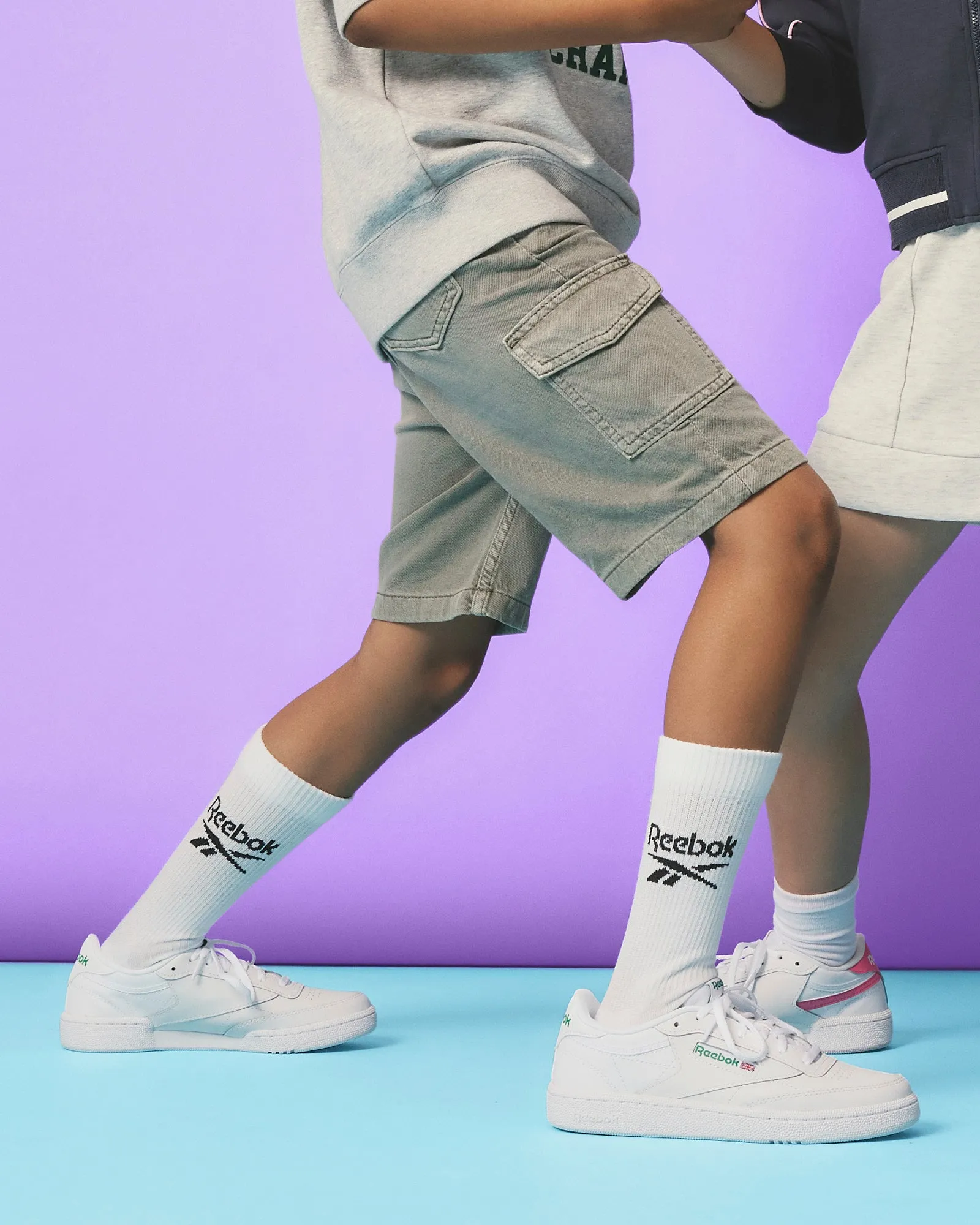 Club C Shoes - Grade School White/Glen Green/Vector Blue