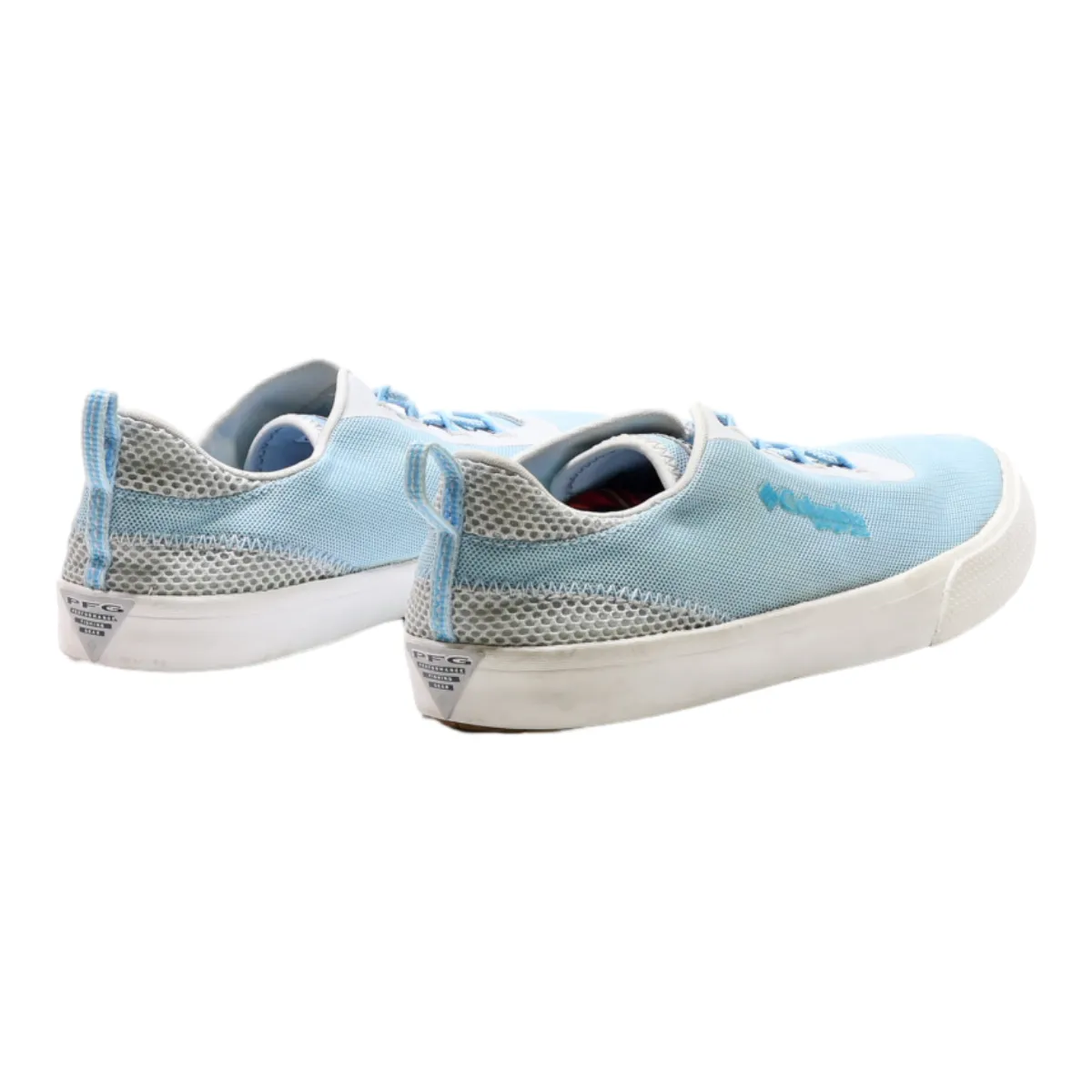 COLUMBIA Low Top Trainers Blue Canvas Womens UK 6.5