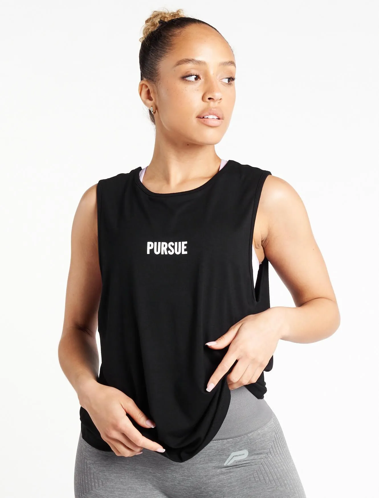 Crossover Tank Top - Black