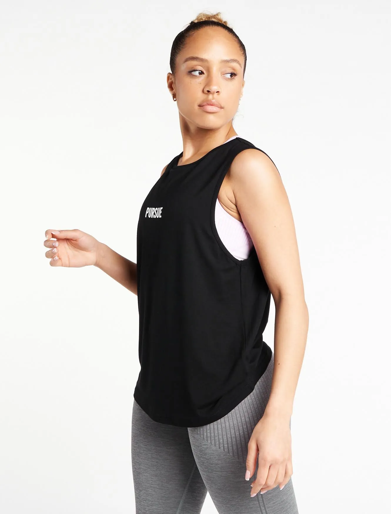 Crossover Tank Top - Black