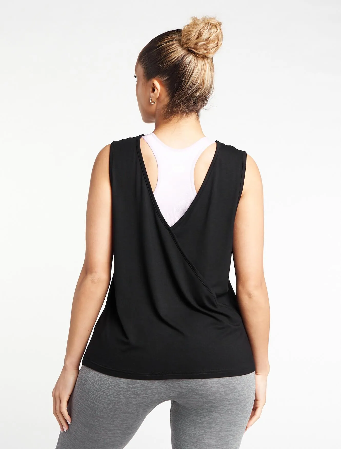 Crossover Tank Top - Black