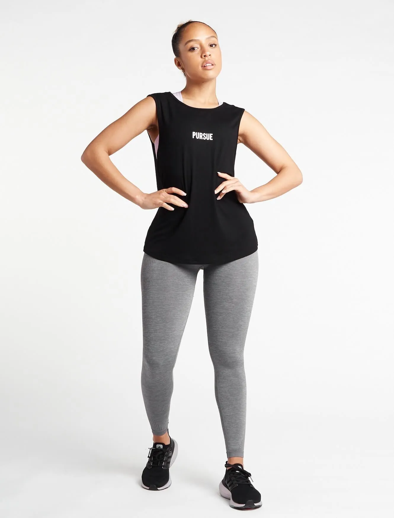 Crossover Tank Top - Black