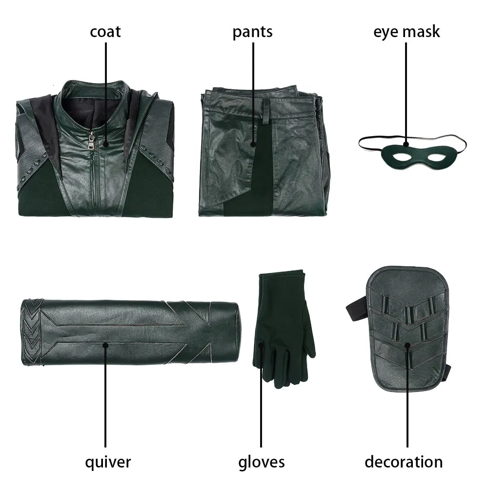DC Comics Arrow Season 8 Arrow Green Arrow Oliver Queen Cosplay Costume for Halloween Carnival