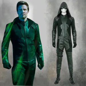 DC Comics Arrow Season 8 Arrow Green Arrow Oliver Queen Cosplay Costume for Halloween Carnival