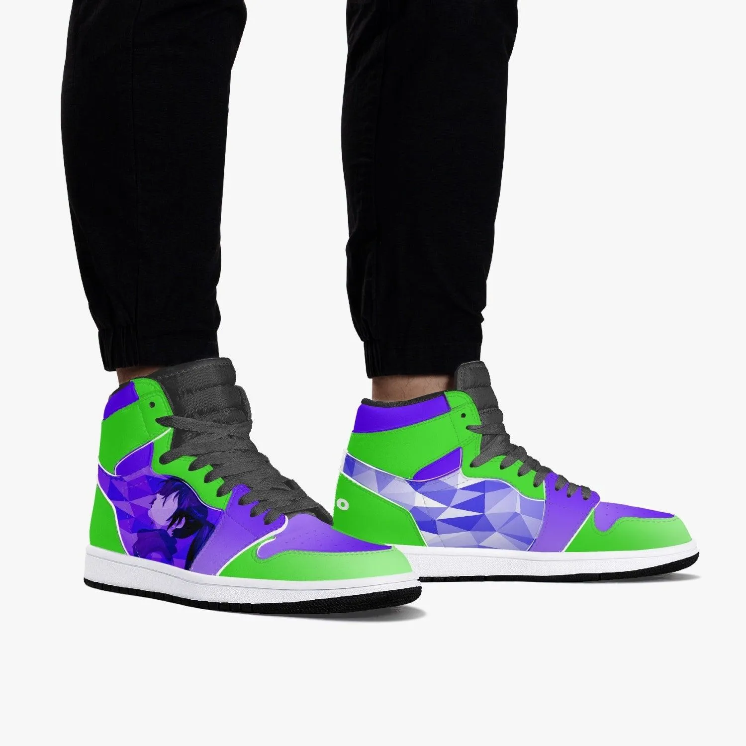 Dororo Hyakkimaru Green/Purple JD1 Mid Anime Shoes