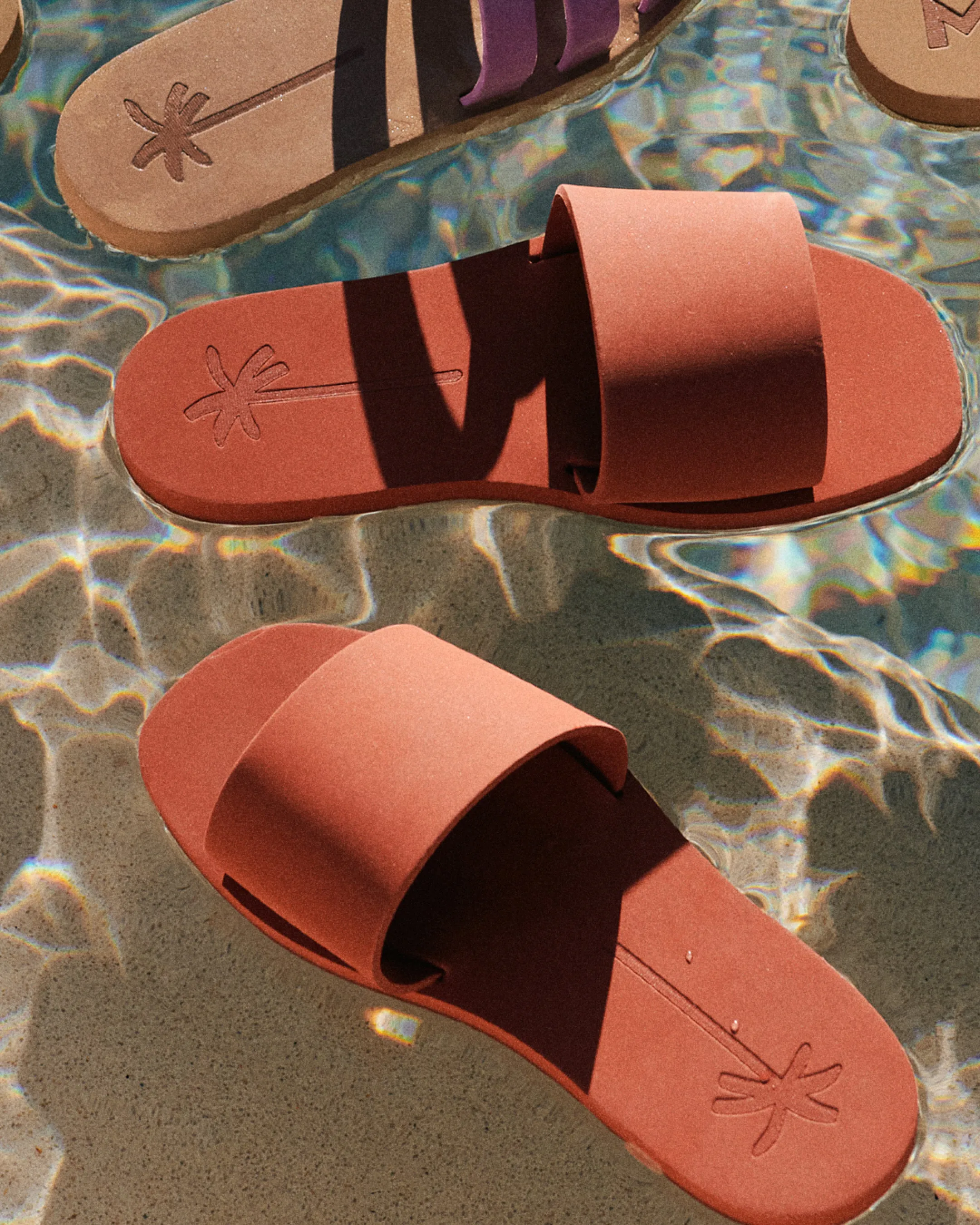 Eva Slides|Swim Sandals - R75ES - Honolulu Terracotta