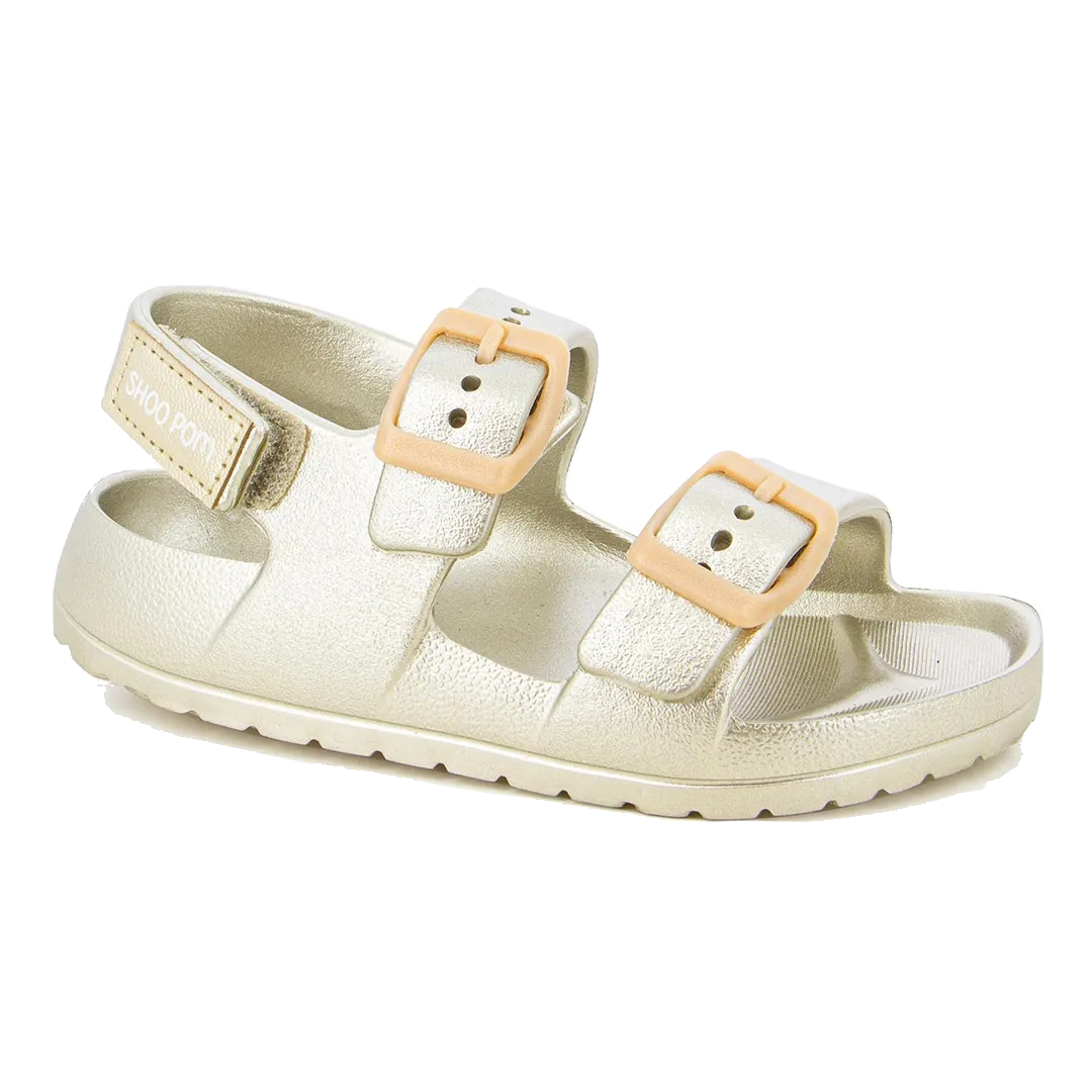 Eva Velcro Buckle Sandal - Platine