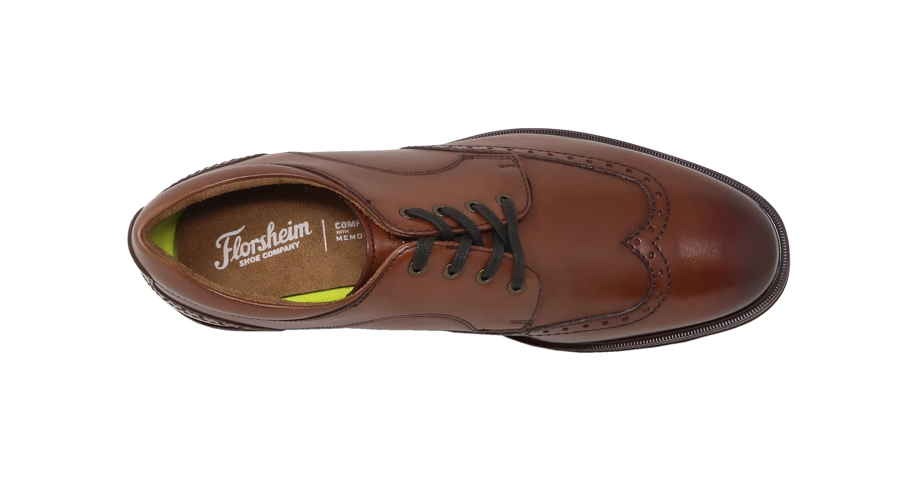 Florsheim Men's Astor Wing OX Cognac/Black Shoes
