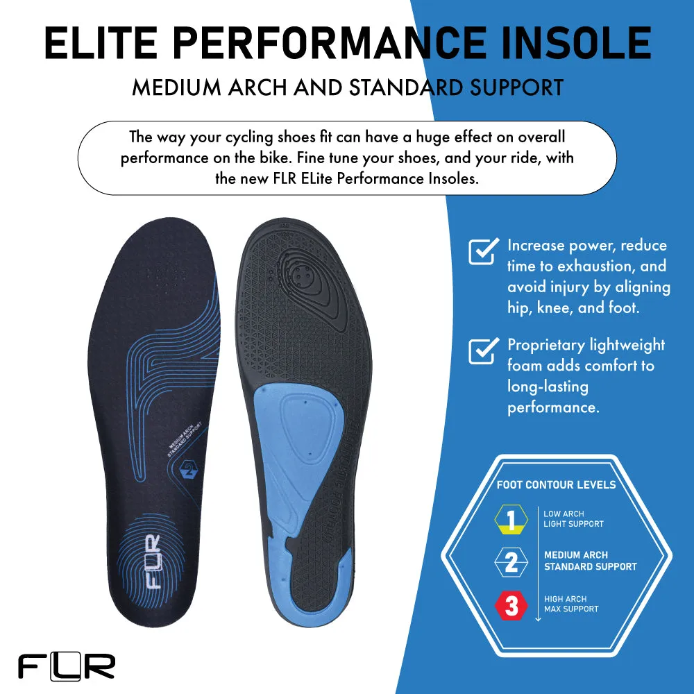 FLR Elite Cycling Insole Medium Arch