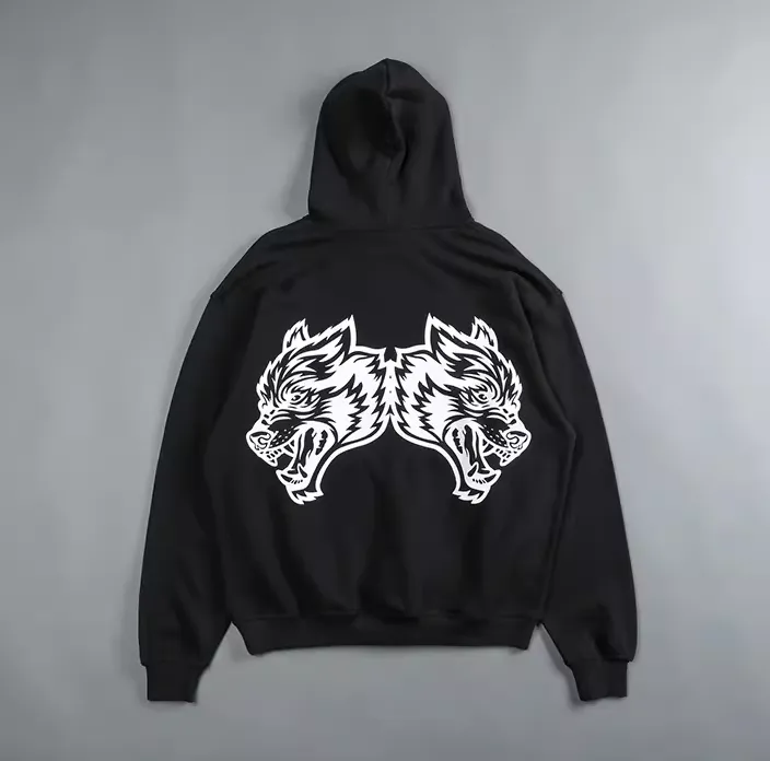 GYM BUDDY WOLF HEAD ACTIVEWEAR OODIE SWEATSHIRT