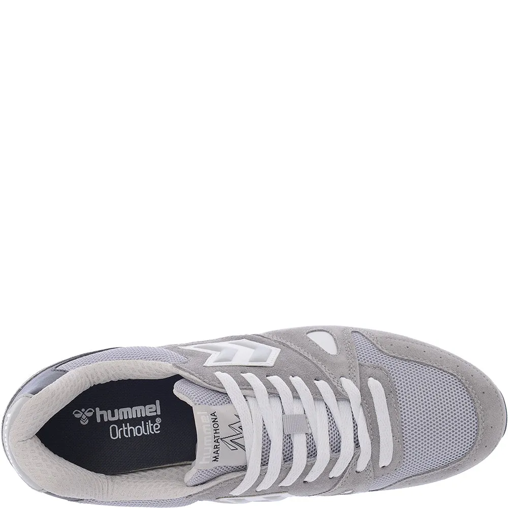 Hummel Men's Grey Marathona Suede Trainers