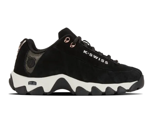 K-Swiss Women's St329 Cmf Sde Black Black Panther Rose Gold Shoes