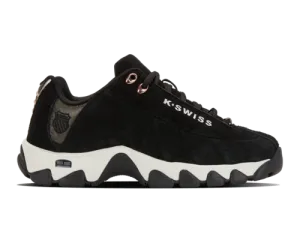 K-Swiss Women's St329 Cmf Sde Black Black Panther Rose Gold Shoes