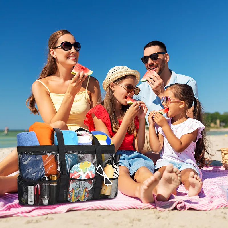 Large Storage Space Waterproof Beach Mesh Bag