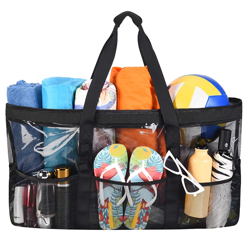 Large Storage Space Waterproof Beach Mesh Bag