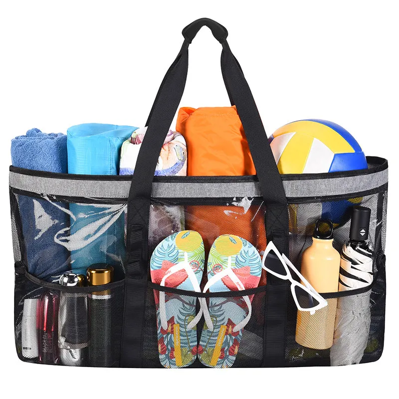 Large Storage Space Waterproof Beach Mesh Bag