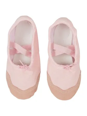 Little Girls Pink Elastic Strap Stylish Ballet Shoes 6-10.5 Toddler