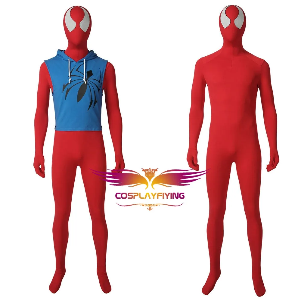 Marvel Avengers Spider-Man Scarlet Spider Ben Reilly Jumpsuit Cosplay Costume for Halloween Carnival