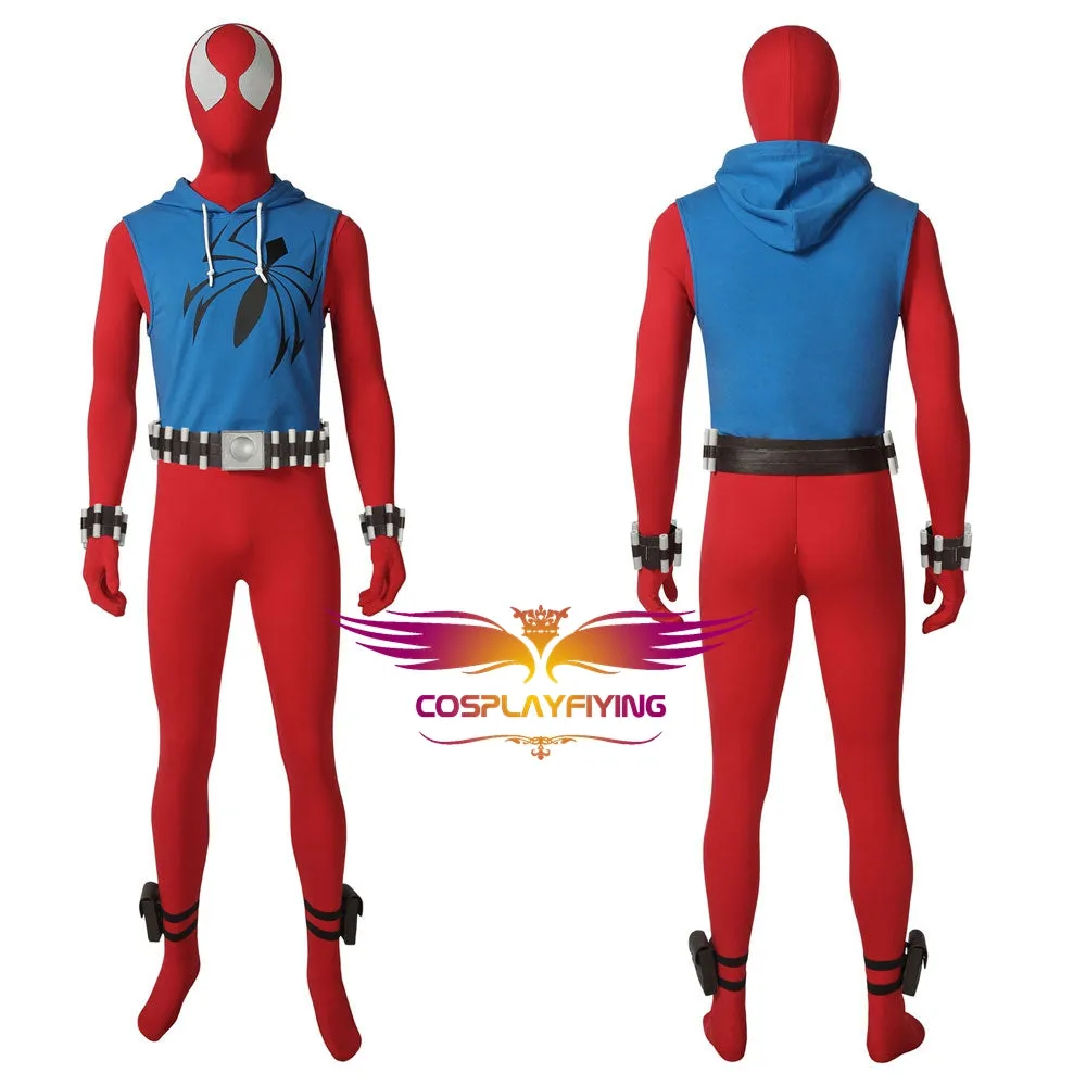 Marvel Avengers Spider-Man Scarlet Spider Ben Reilly Jumpsuit Cosplay Costume for Halloween Carnival