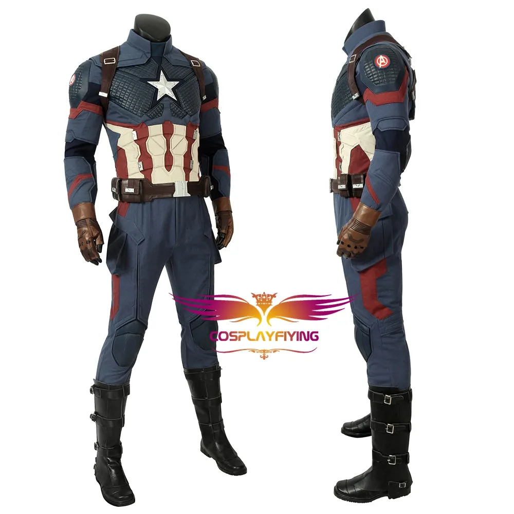 Marvel Comics Avengers 4 Endgame Steven Rogers Captain America Cosplay Costume Version C for Halloween Carnival