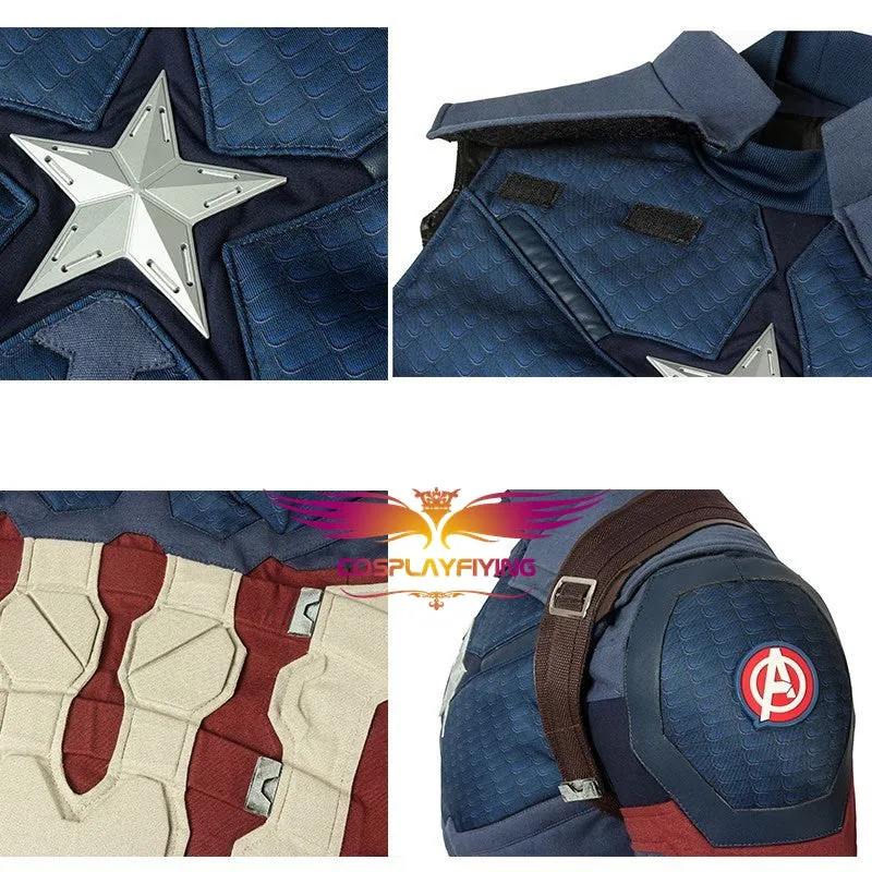 Marvel Comics Avengers: Endgame Captain America Steven Rogers Cosplay Costume for Halloween Carnival
