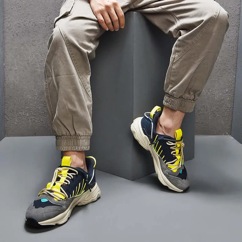 Men's Breathable Running Shoes with Cushioned Sole