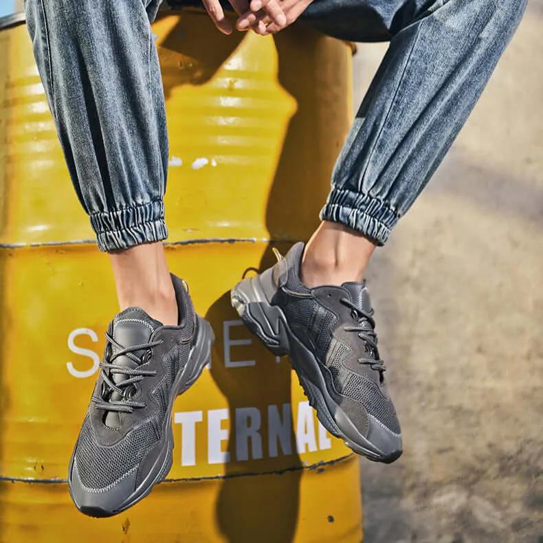 Men's Breathable Running Shoes with Cushioned Sole