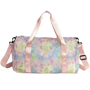 Mesh Travel Duffle Bag – Large-Capacity Weekender with Shoe Compartment & Wet-Dry Separation