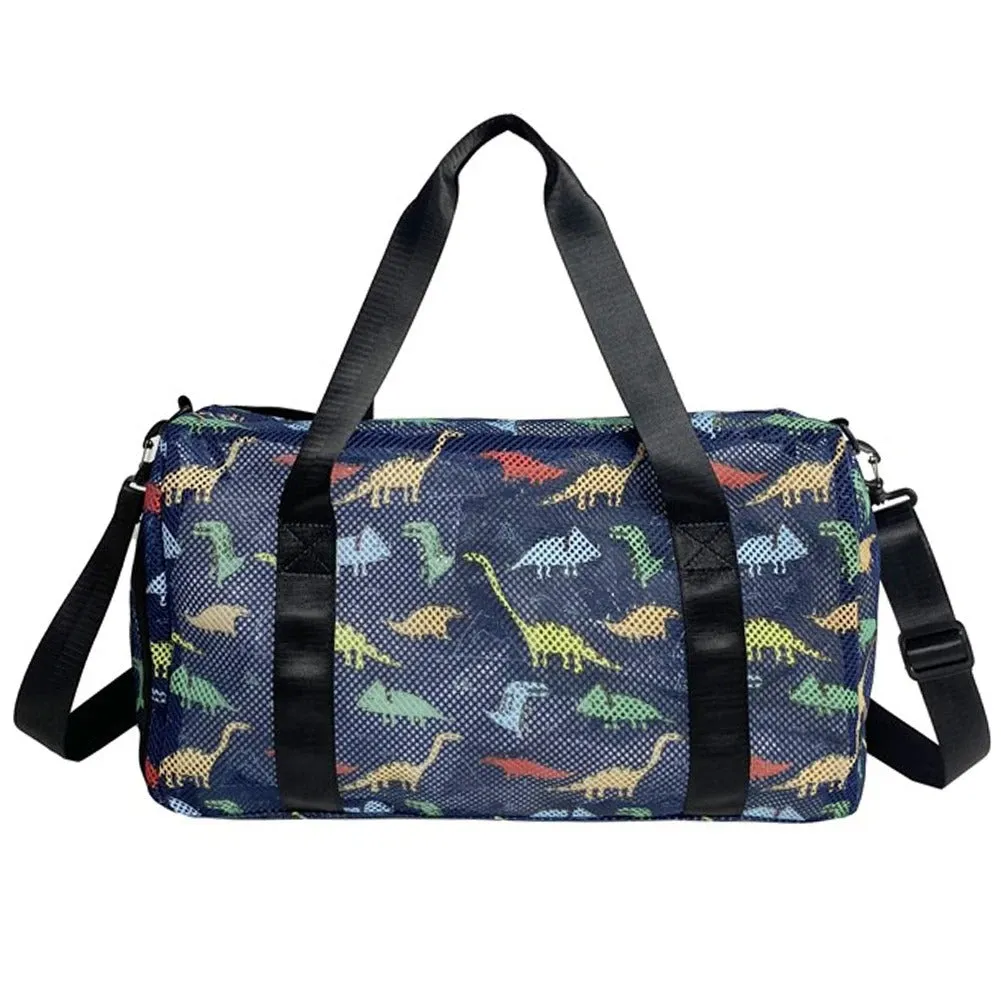 Mesh Travel Duffle Bag – Large-Capacity Weekender with Shoe Compartment & Wet-Dry Separation