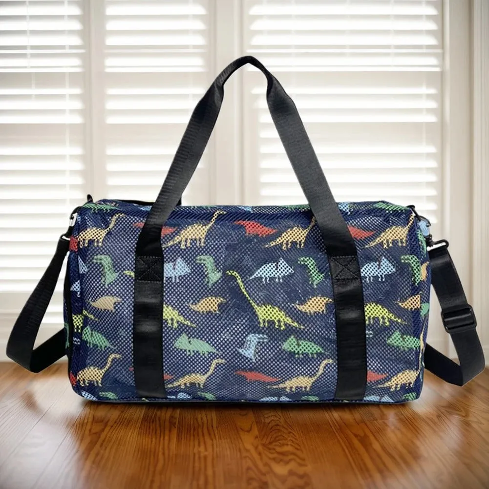 Mesh Travel Duffle Bag – Large-Capacity Weekender with Shoe Compartment & Wet-Dry Separation