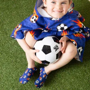 Messi Footballs Super Soft Towelling Hooded  Poncho