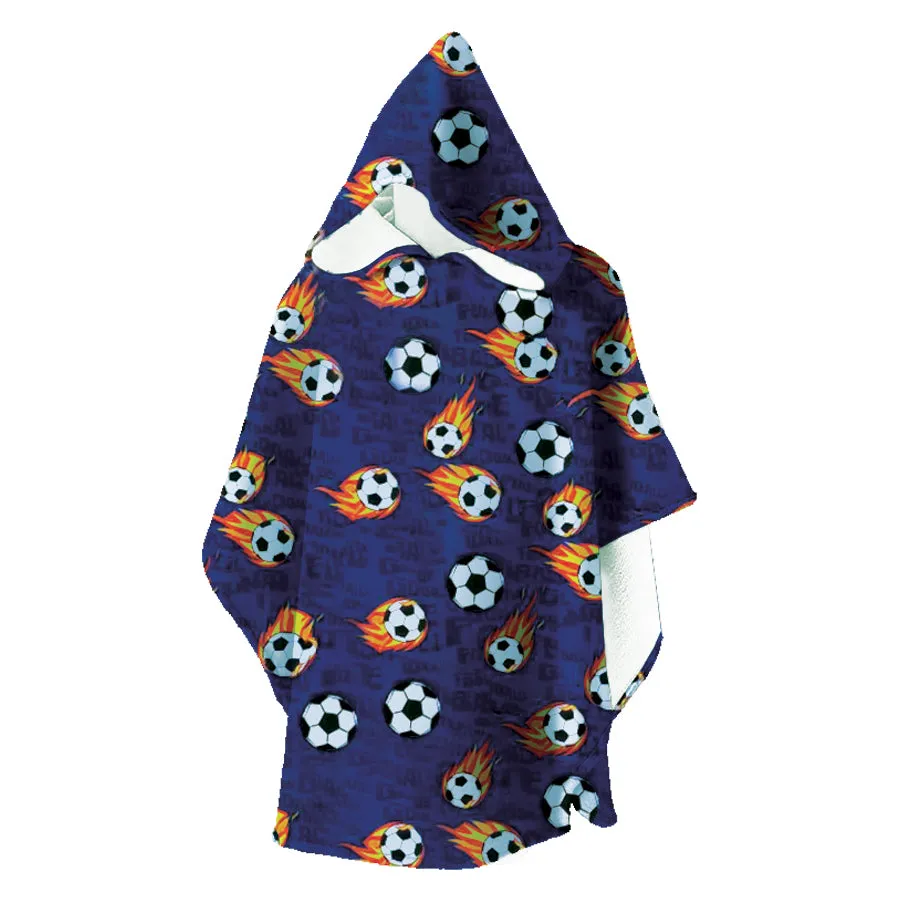 Messi Footballs Super Soft Towelling Hooded  Poncho