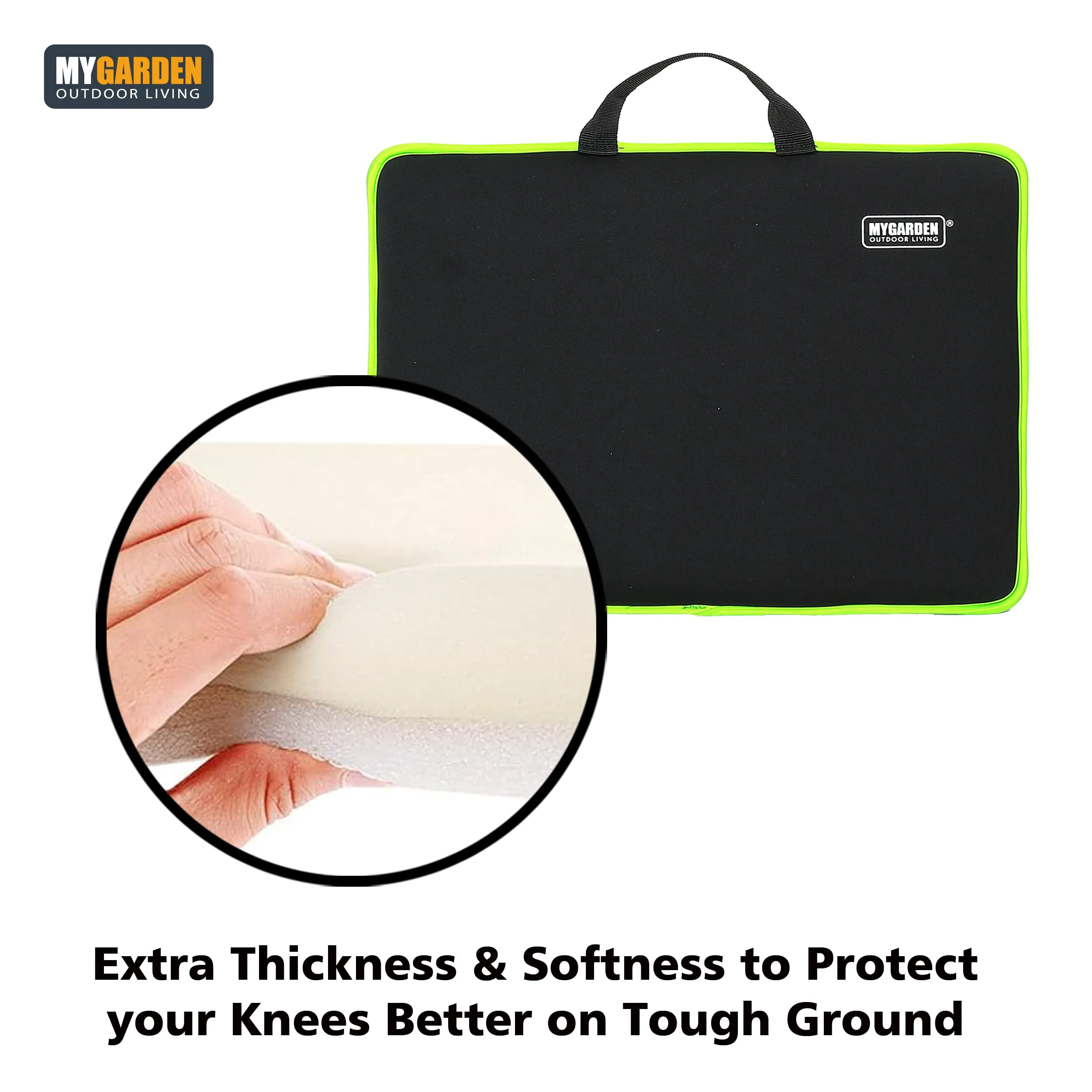 My Garden Knee Pad Memory Foam Kneeling Pad For Gardening Housework DIY & Gym 4CM Thick With Carry Handle & Ergonomic Shape Durable Heavy Duty Water Resistant Comforting Kneeling Mat Cushion