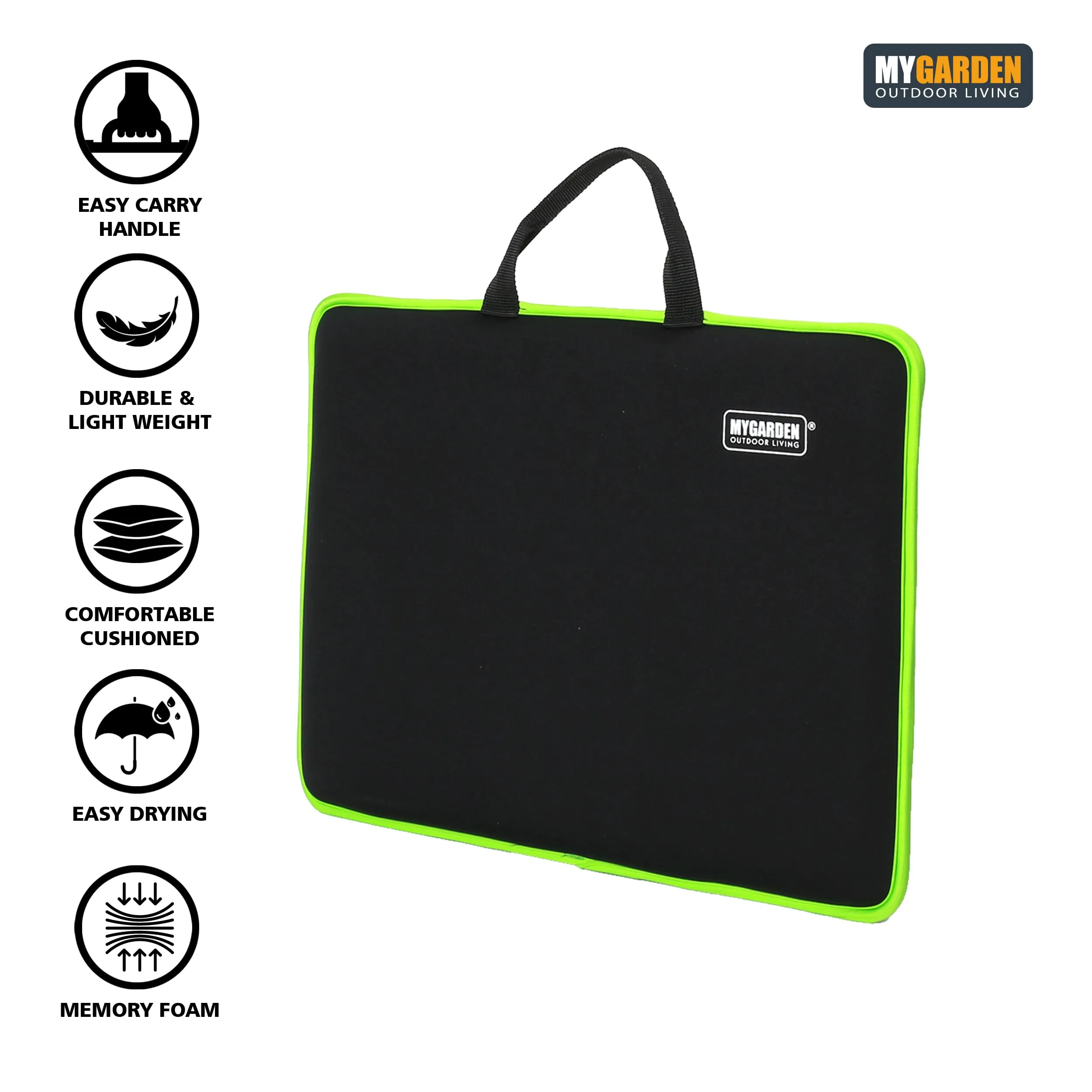 My Garden Knee Pad Memory Foam Kneeling Pad For Gardening Housework DIY & Gym 4CM Thick With Carry Handle & Ergonomic Shape Durable Heavy Duty Water Resistant Comforting Kneeling Mat Cushion