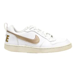 NIKE Court Borough Sneaker Trainers White Leather Boys UK 6