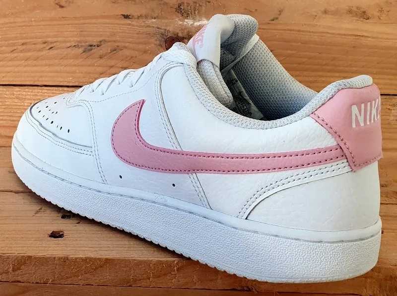 Nike Court Vision Low Leather Trainers UK7/US9.5/EU41 CD5434-110 White/Pink